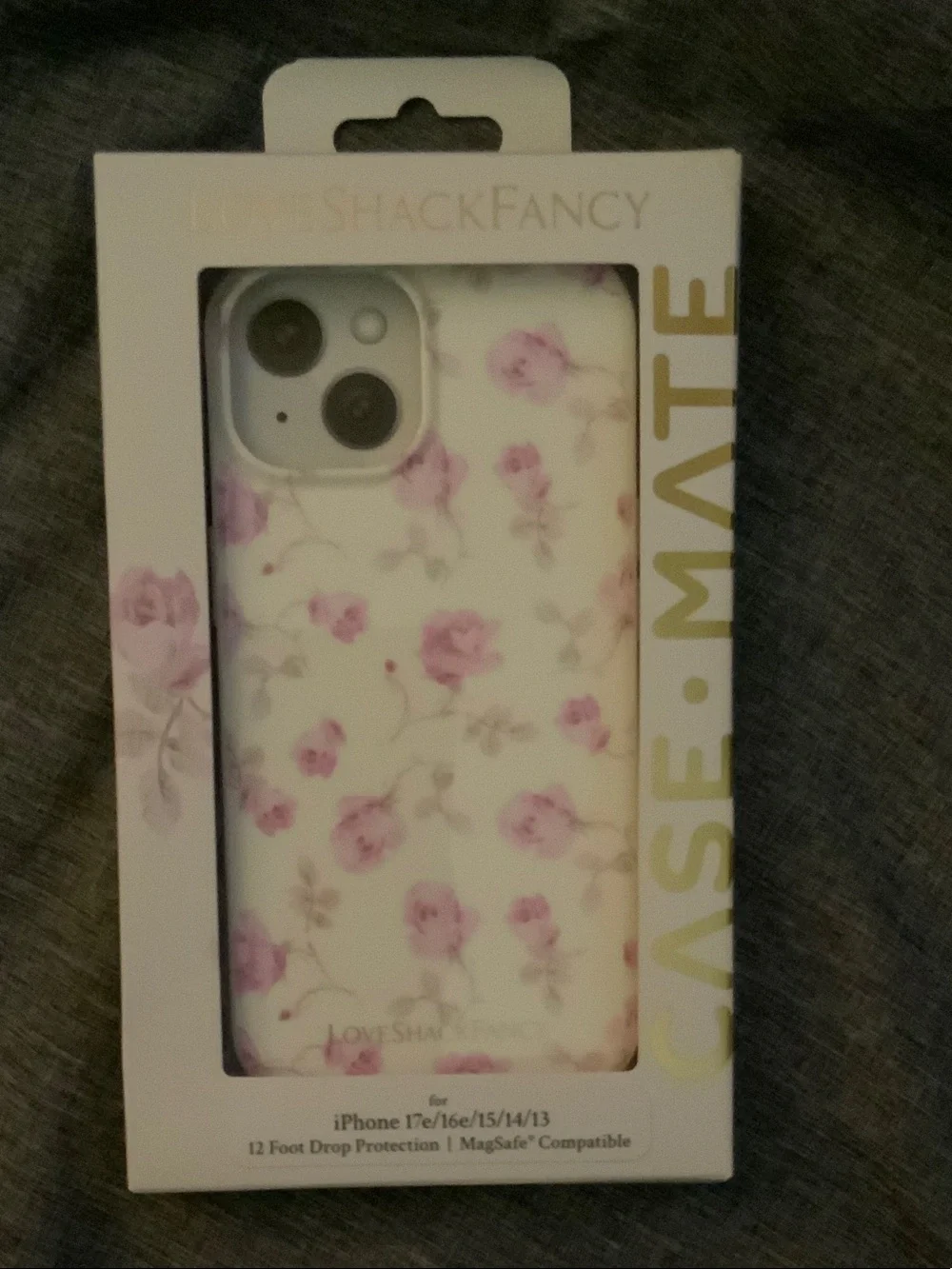 LoveShackFancy x Target-case-mate Ribbon Rosa Flora iPhone 17e/16e/15/14/13 case